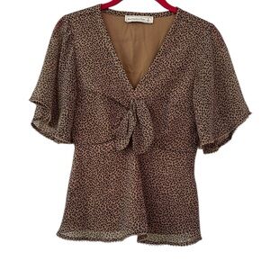 Abercrombie & Fitch Brown Patterned Top